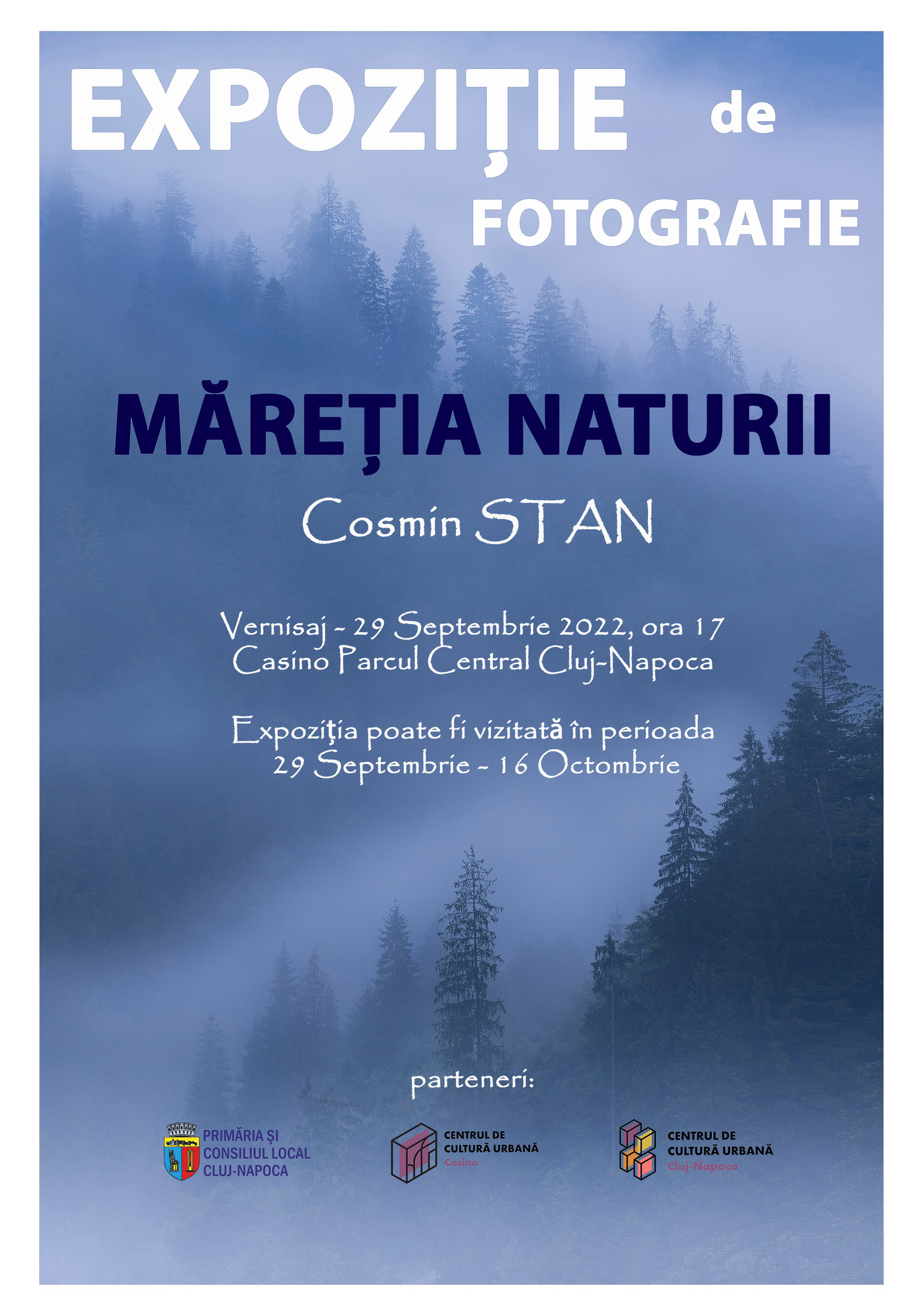 Afisul expozitiei fotografului Cosmin Stan de la Casino CEntrul Urban de Cultura din Cluj Napoca